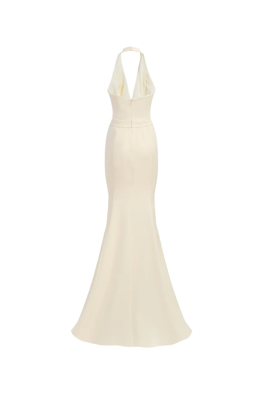 Cream halter neck long dress Baroc Boutique 44