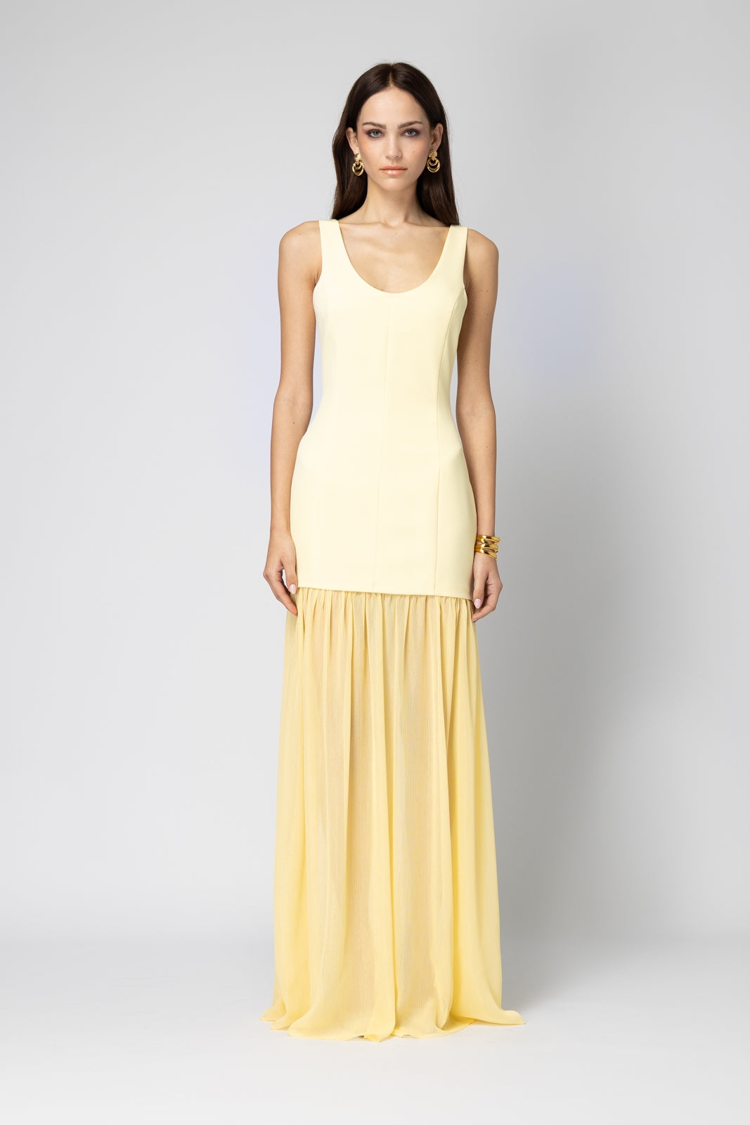 Aurea long crepe dress Baroc Boutique