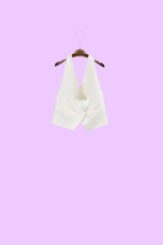 Backless halter neck vest Baroc Boutique