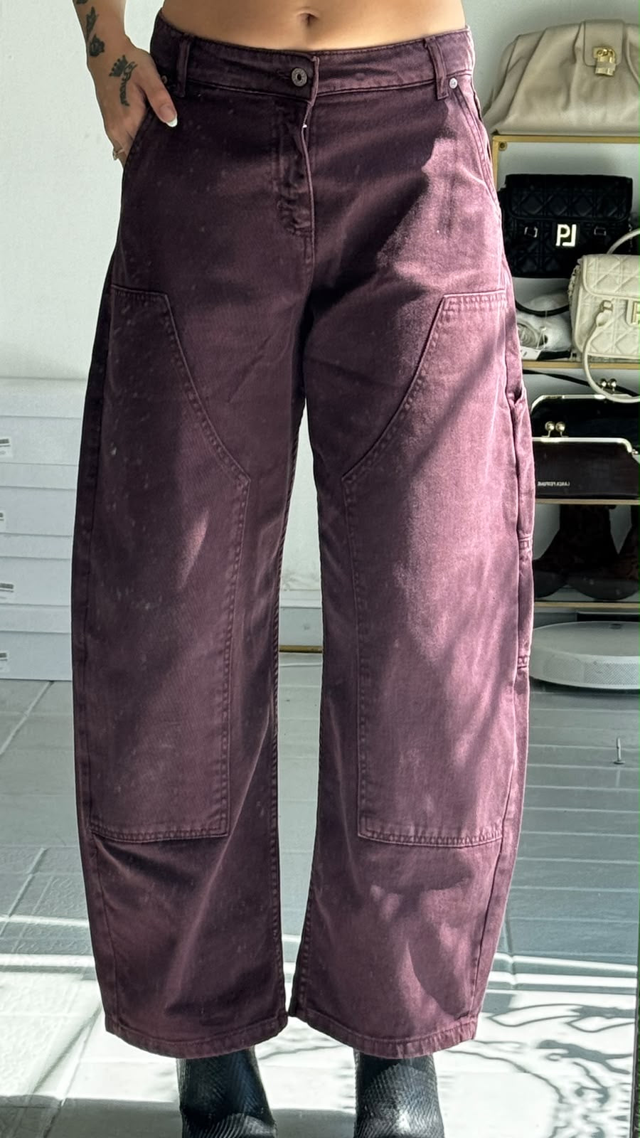 Barrel collared high waited jean Baroc Boutique