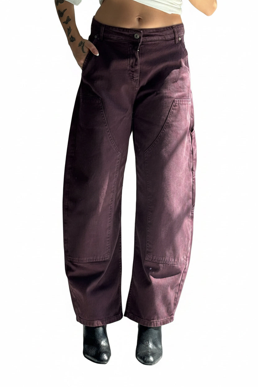 Barrel collared high waited jean Baroc Boutique