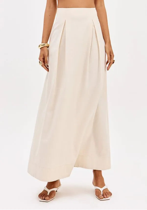 Beige A-line long skirt Baroc Boutique