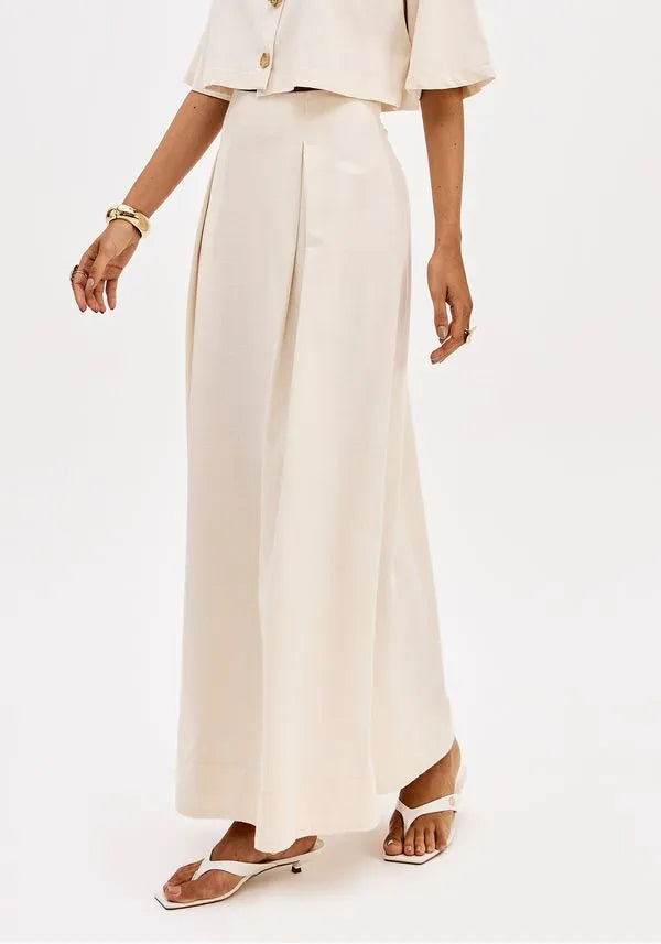 Beige A-line long skirt Baroc Boutique