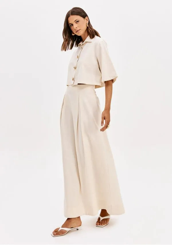 Beige A-line long skirt Baroc Boutique