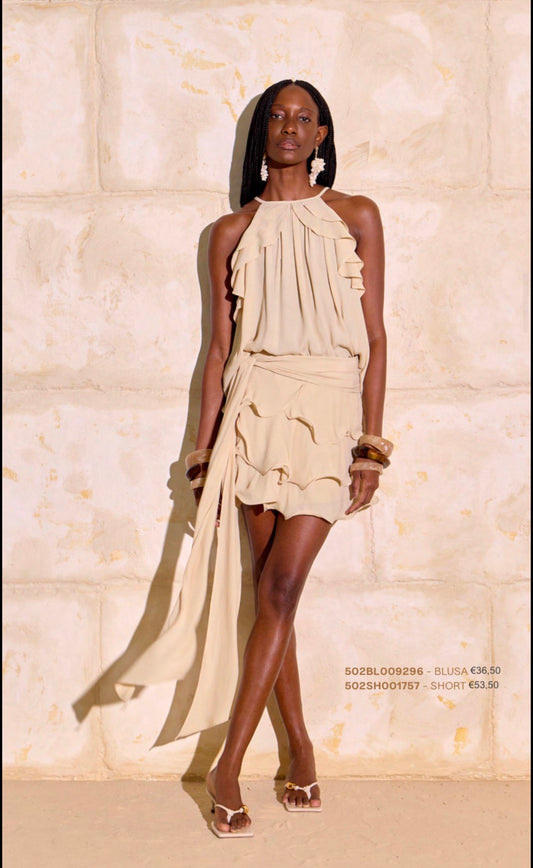 Beige sheer blouse Baroc Boutique