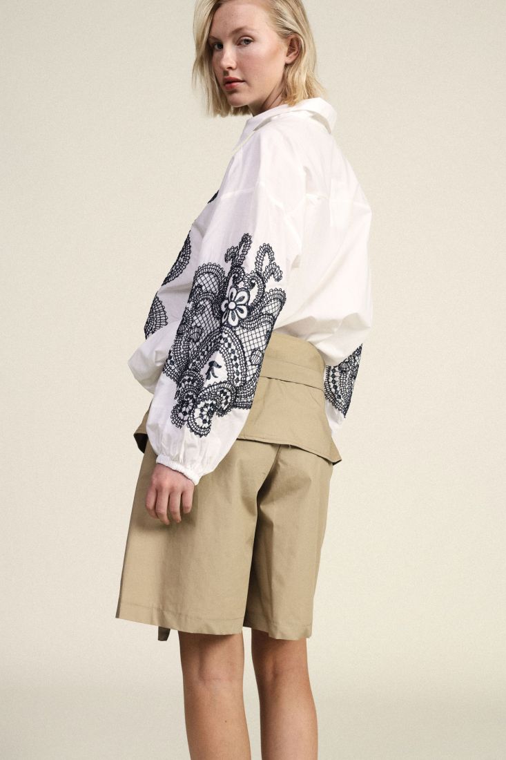 Bermuda shorts high waist with knotted belt Baroc Boutique