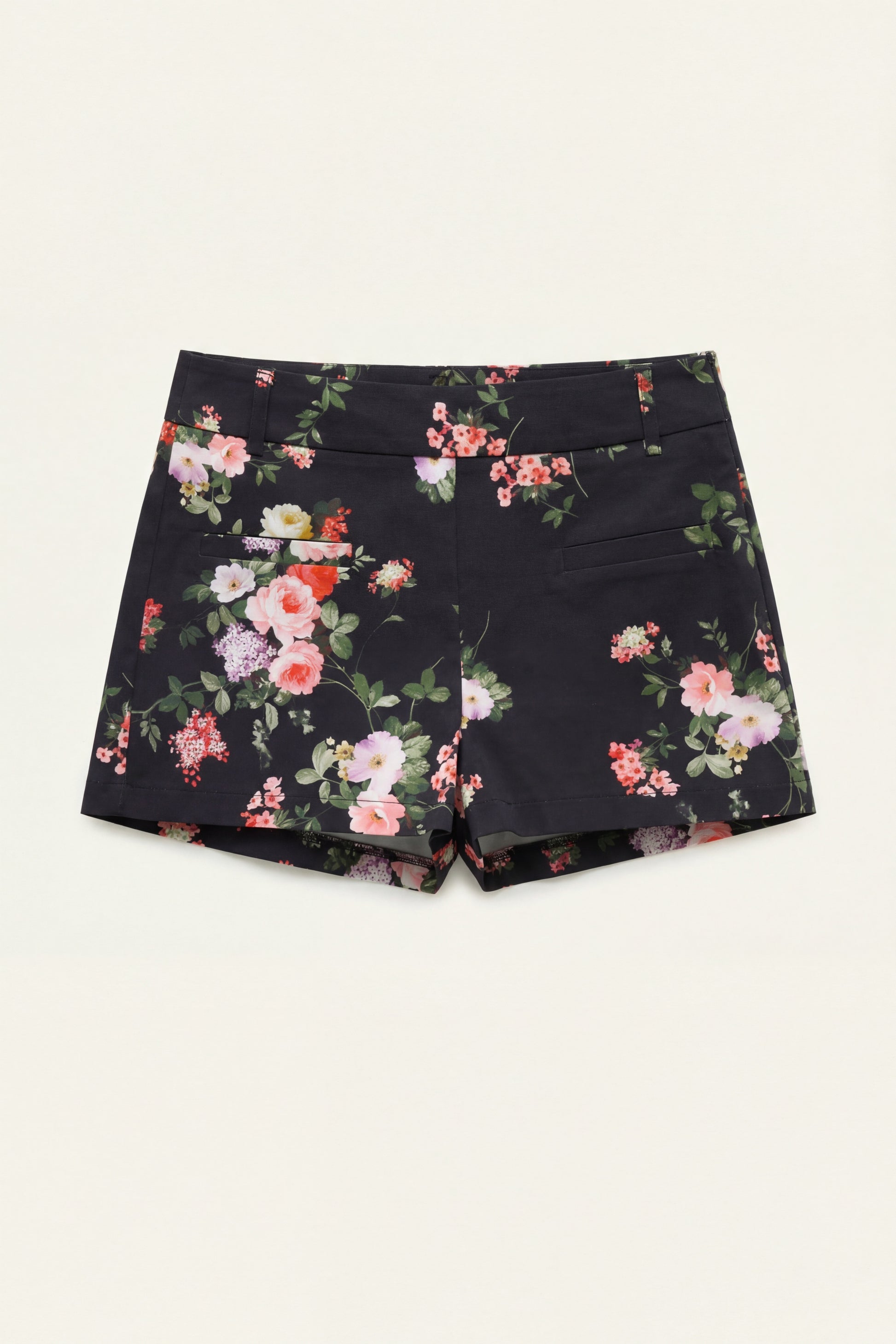 Black floral short Baroc Boutique