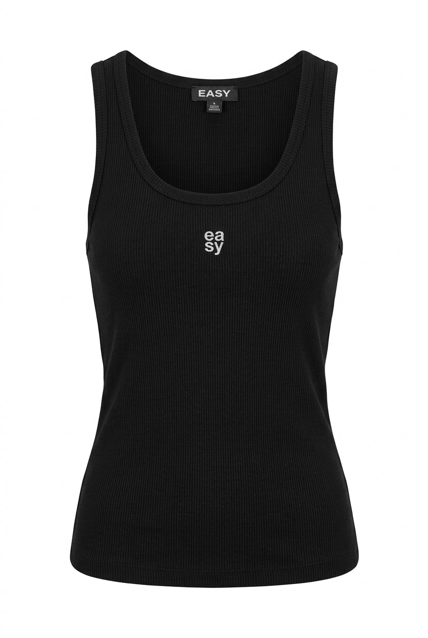 Black graphic tank top with artwork Baroc Boutique