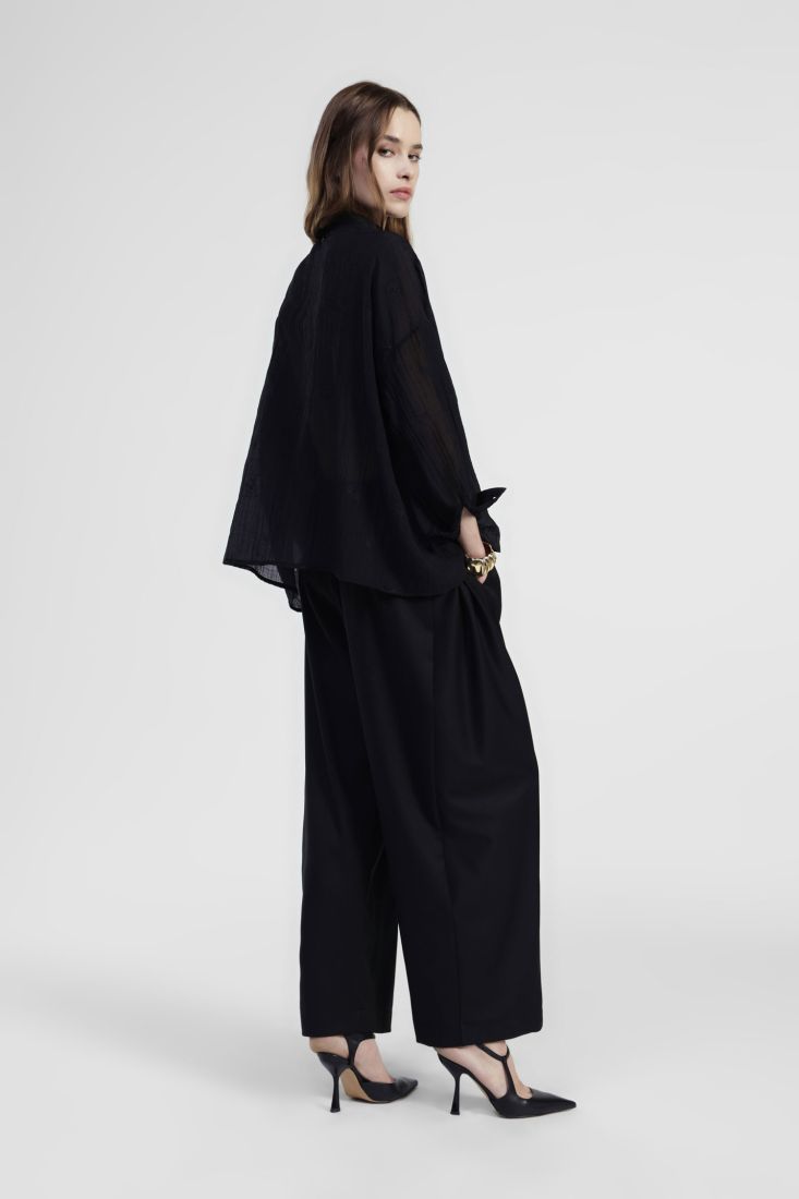 Black high waisted palazzo pants Baroc Boutique