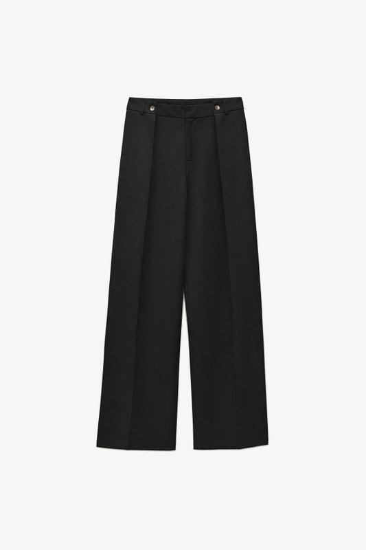 Black high waisted wide leg pants Baroc Boutique