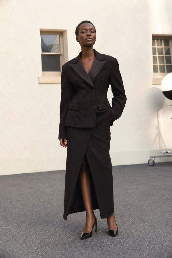 Black high waisted wrap slirt Baroc Boutique