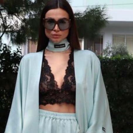 Black lace crop top Baroc Boutique