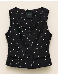 Black polka dot gilet Baroc Boutique