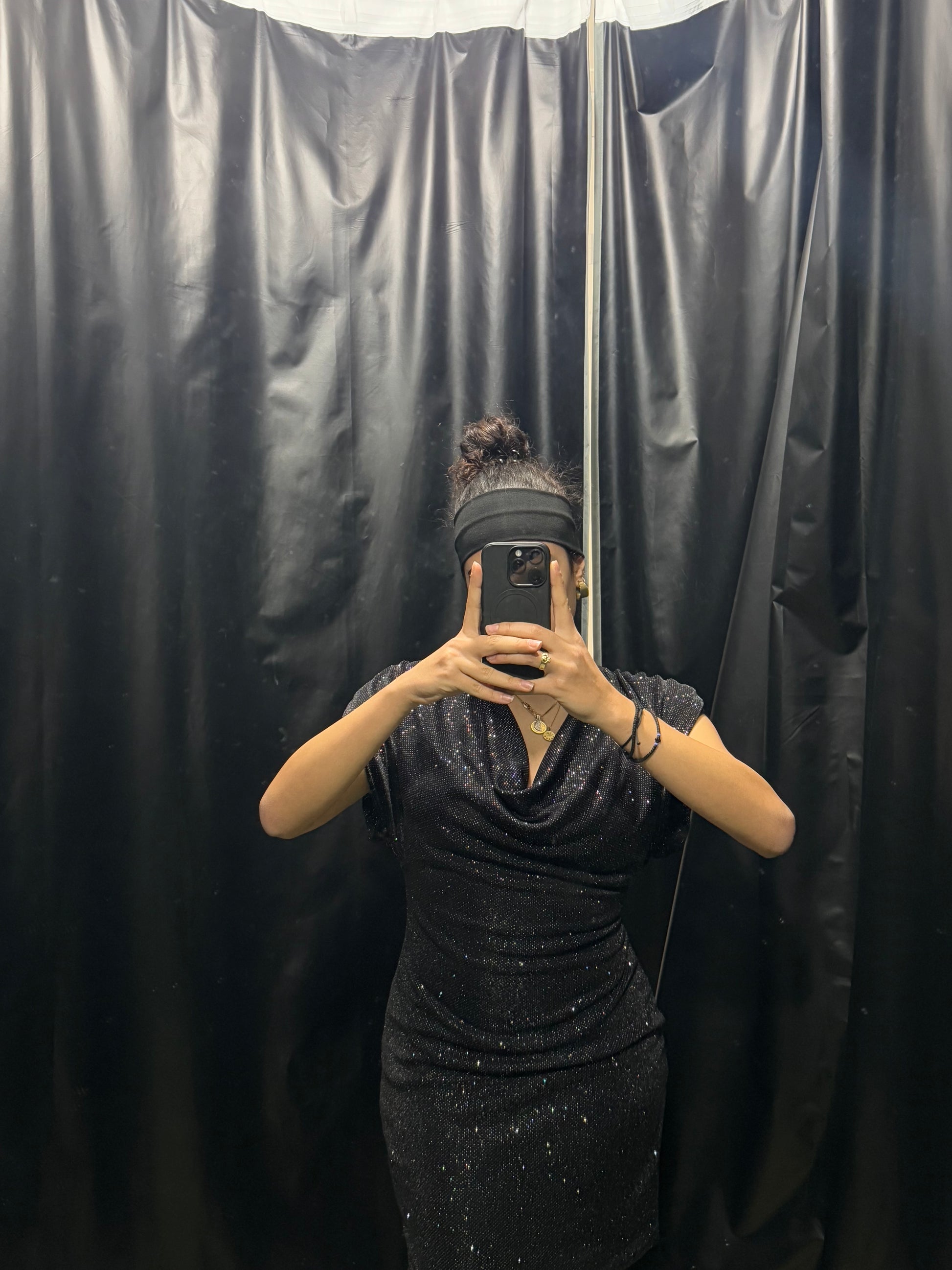 Black shiny mini dress Baroc Boutique
