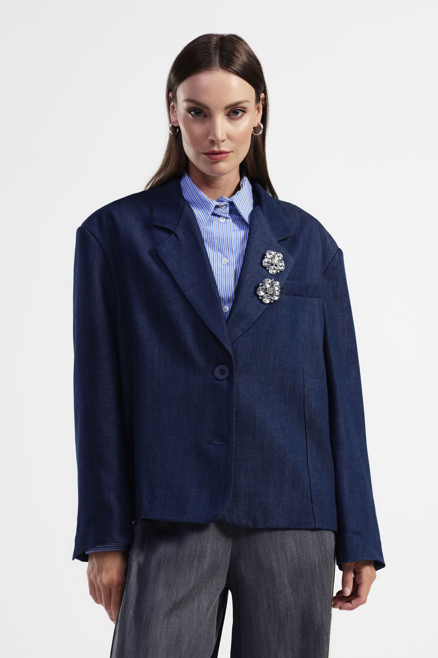 Blazer with buttons and jewel details Baroc Boutique