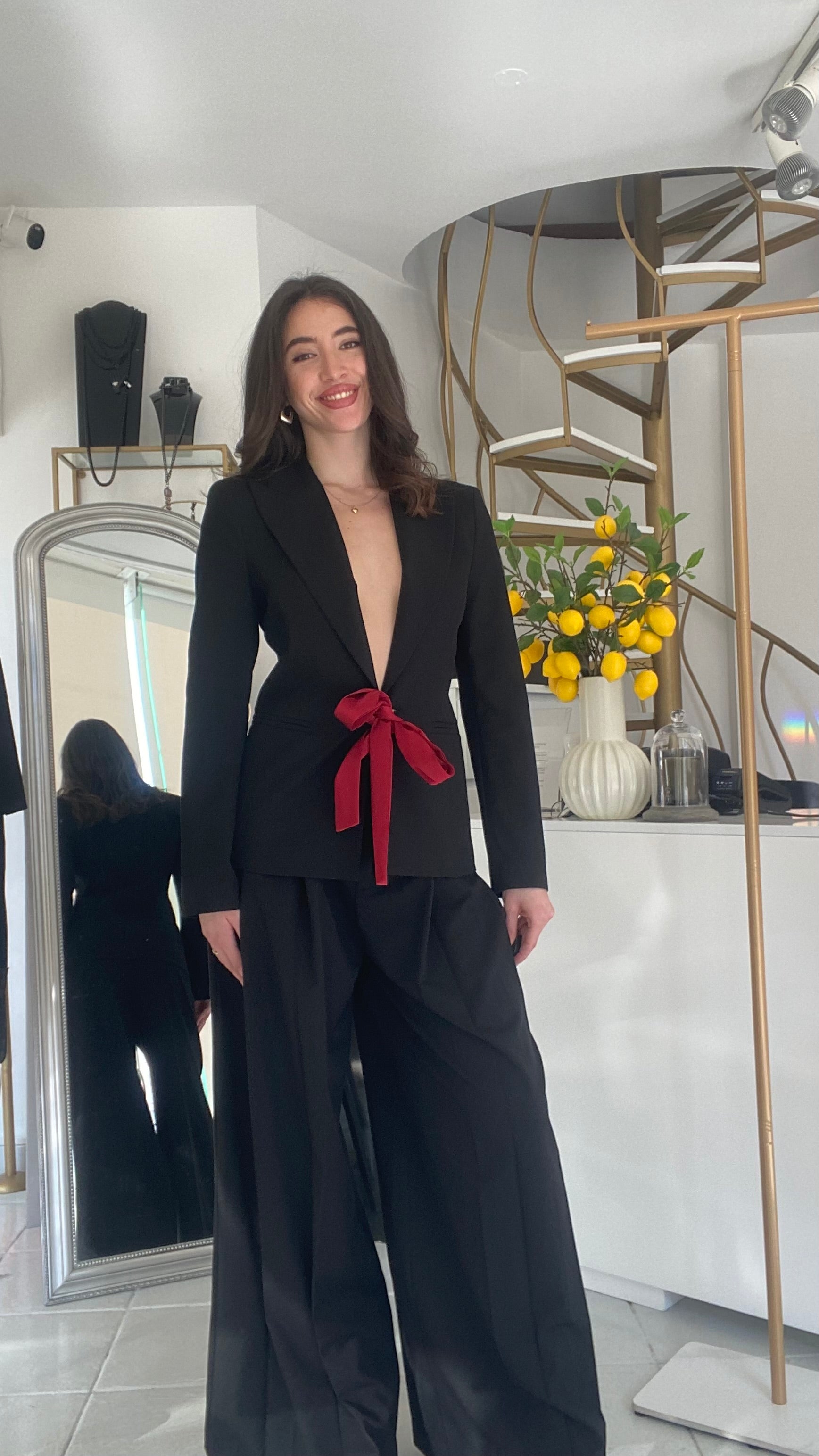 Blazer with red bow Baroc Boutique