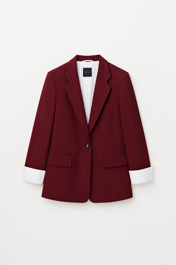 Blazer with striped cotton blend cuffs Baroc Boutique