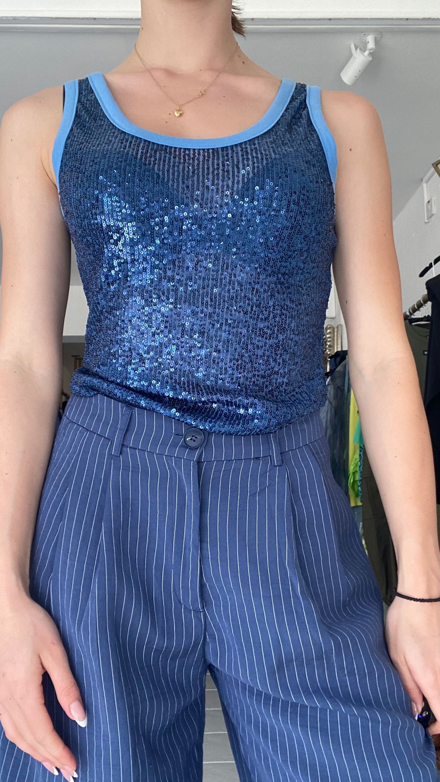 Sleeveless sequin top Baroc Boutique BORDEAUX / ONE SIZE