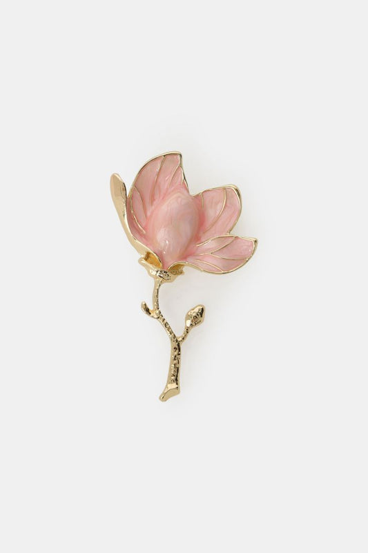Brooch enamel flower with gold Baroc Boutique