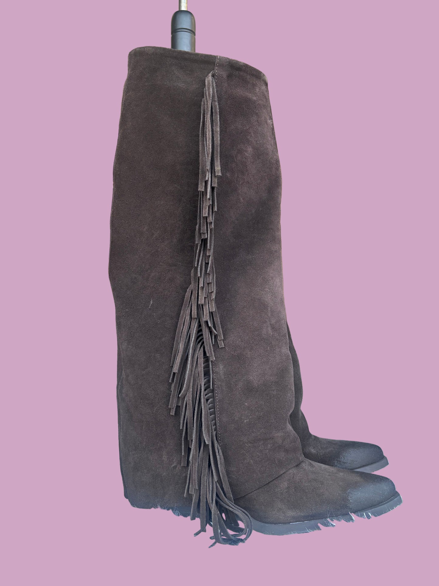 Brown cowboy leather bpots Baroc Boutique