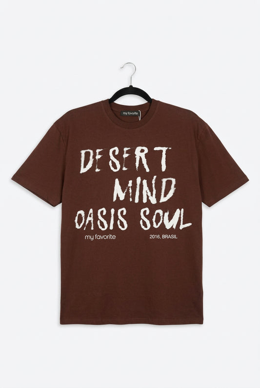 Brown Oversized graphic t-shirt Baroc Boutique