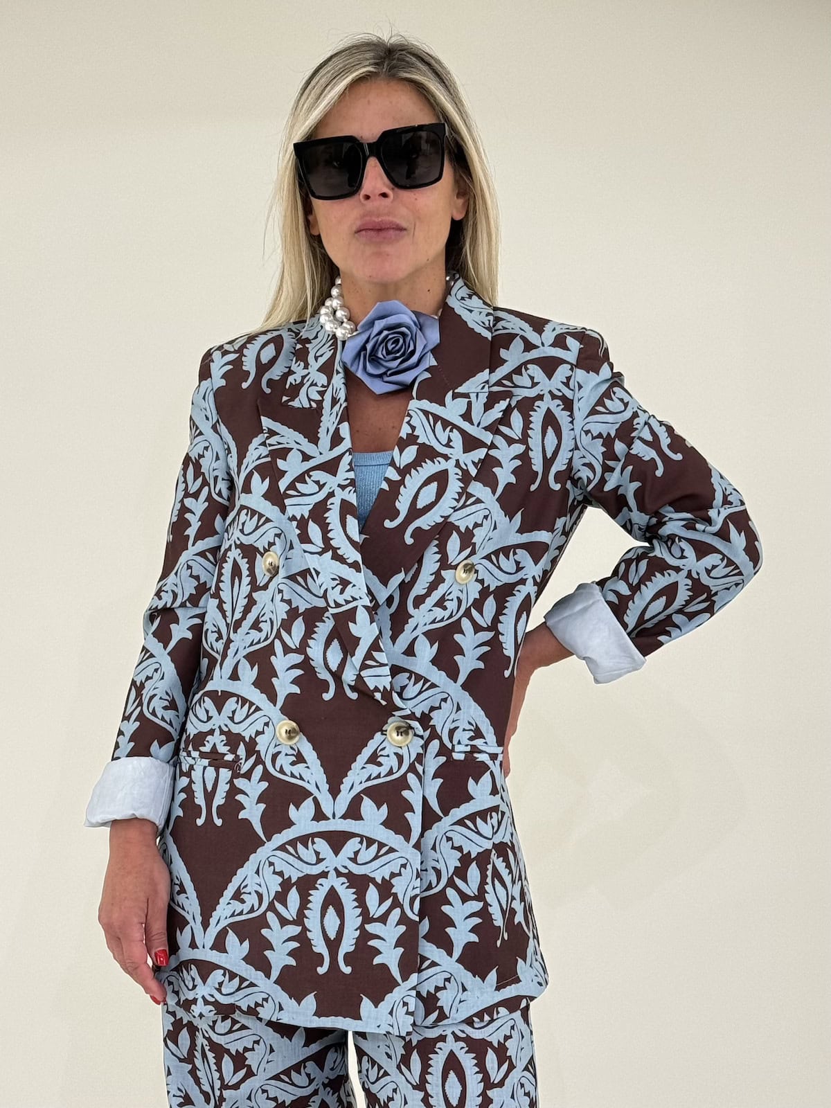 Brown shortsleeve blazer Baroc Boutique
