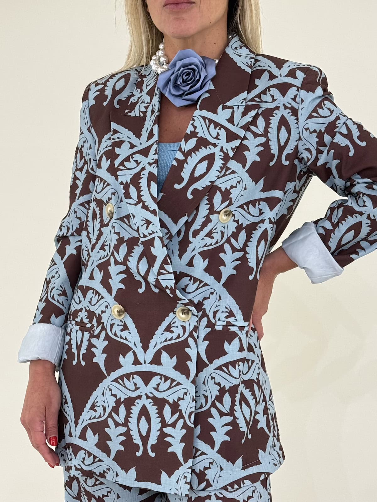 Brown shortsleeve blazer Baroc Boutique