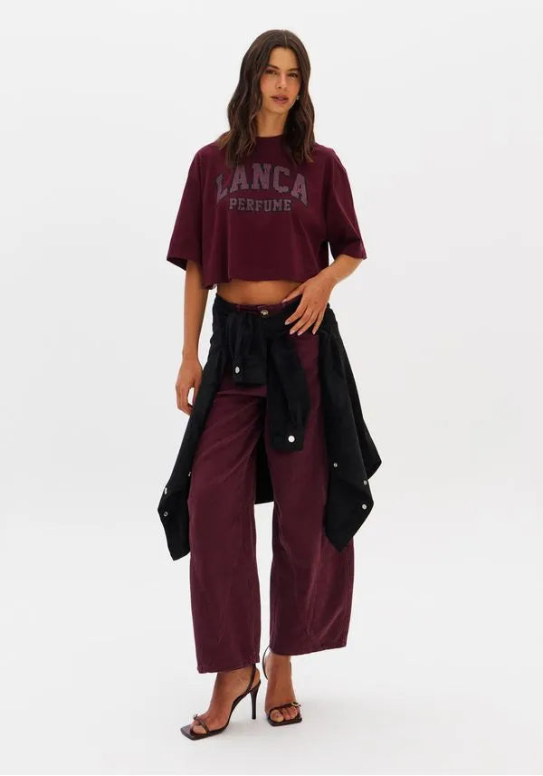 Burgundy buggy balloon trouser Baroc Boutique
