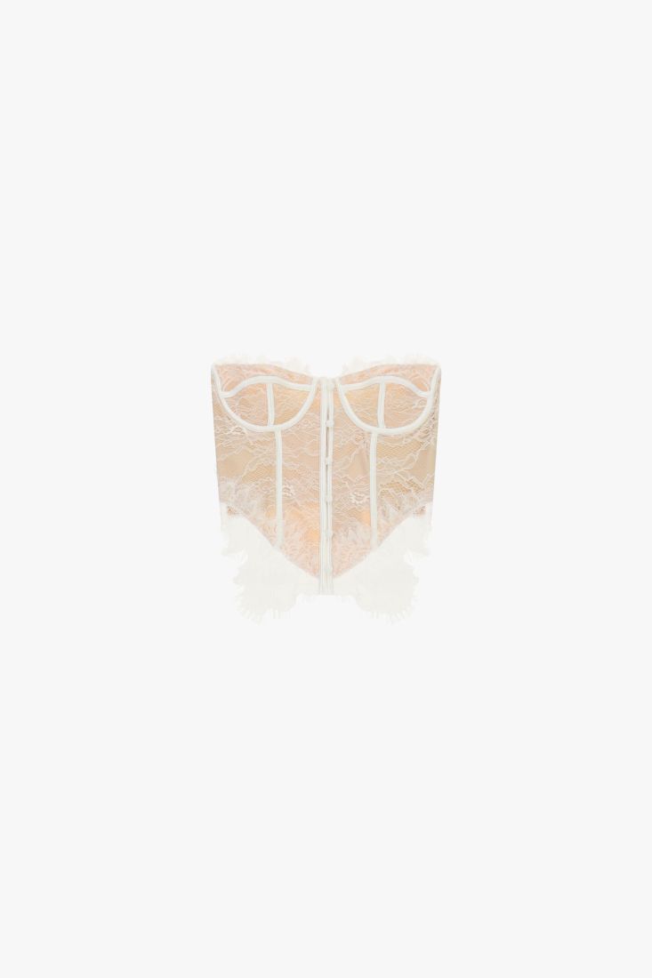 Bustier top with lace and front fastening Baroc Boutique