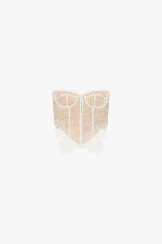 Bustier top with lace and front fastening Baroc Boutique