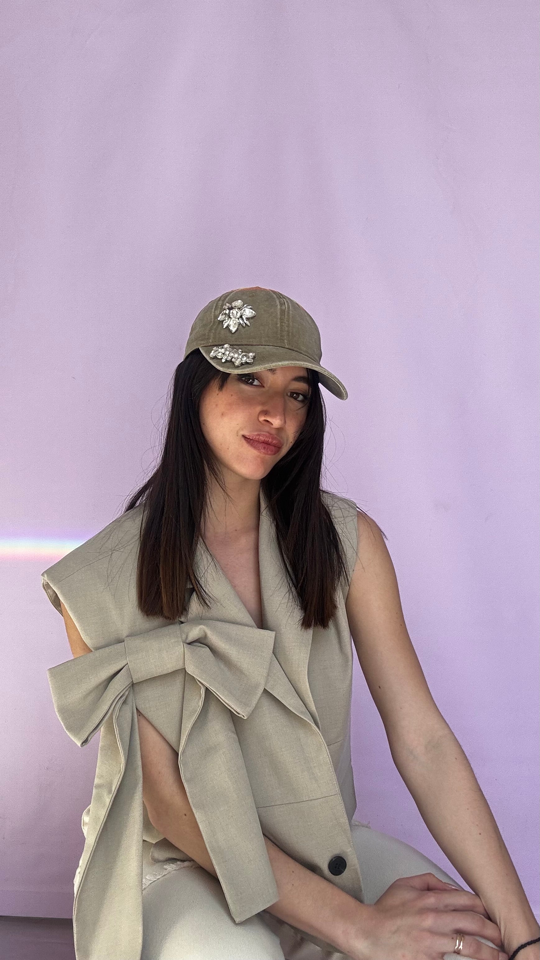 Cap with rhinestones Baroc Boutique