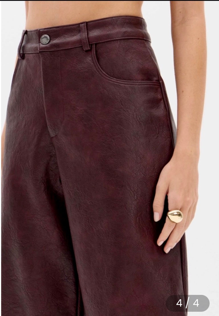Casual PU leather pants Baroc Boutique
