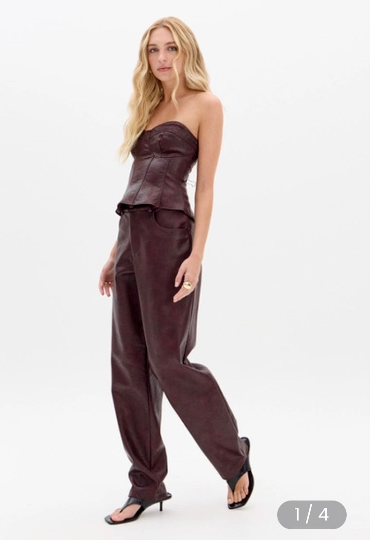 Casual PU leather pants Baroc Boutique