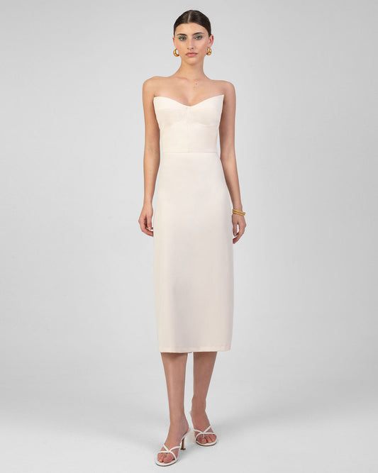 Clelia strapless midi dress Baroc Boutique