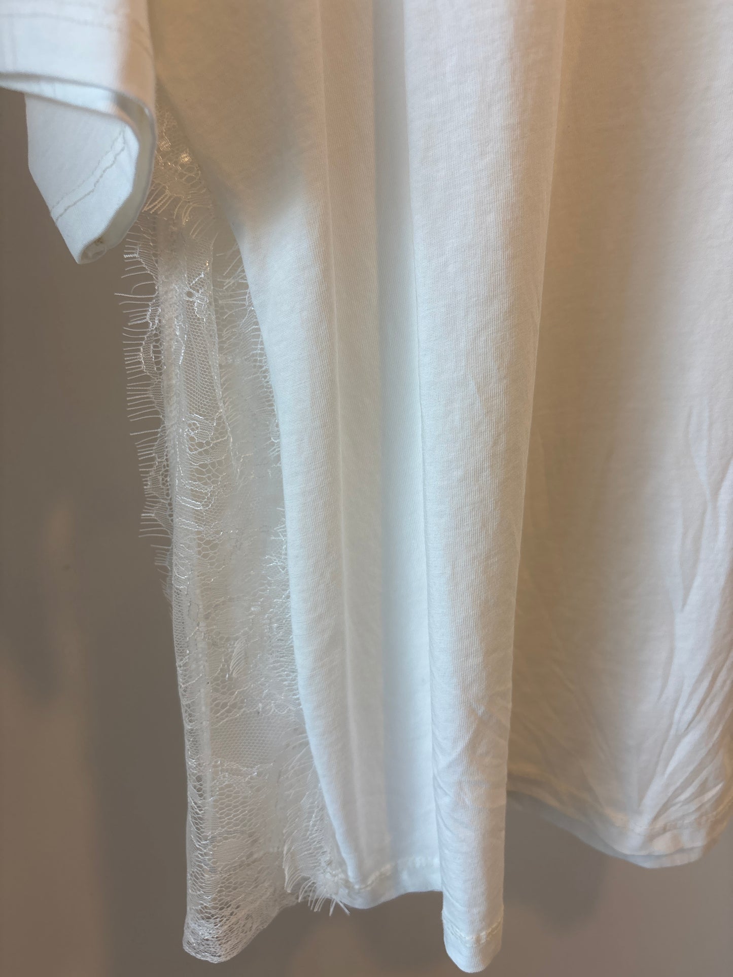 Cotton t-shirt with lace details Baroc Boutique