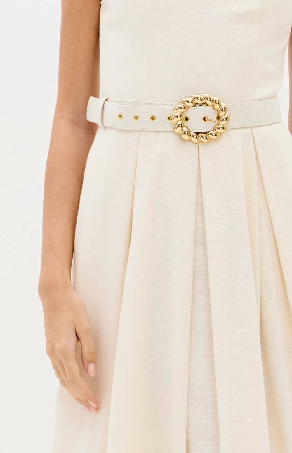 Cream lady like ankle long dress Baroc Boutique