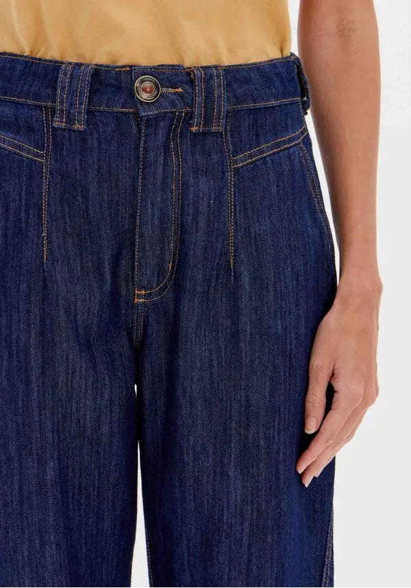 Dark blue high waist baggy jean Baroc Boutique