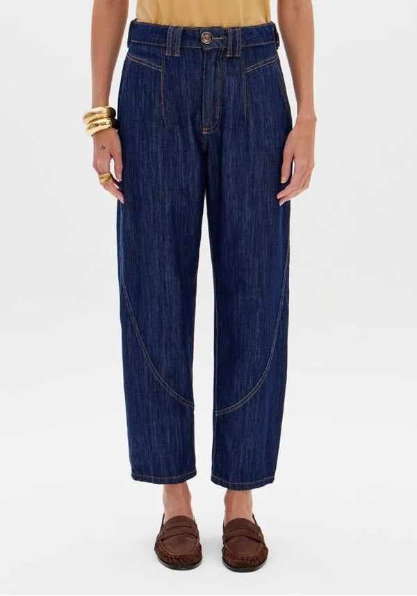 Dark blue high waist baggy jean Baroc Boutique