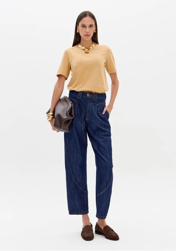 Dark blue high waist baggy jean Baroc Boutique