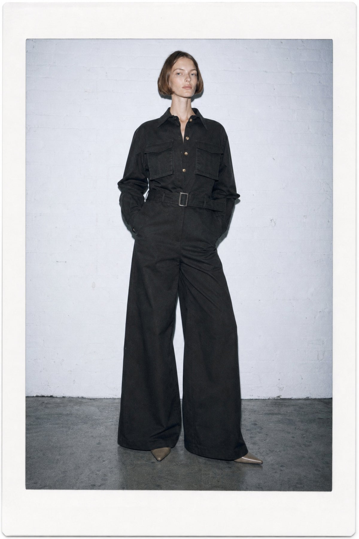 Long sleeve Jumpsuit with belt Baroc Boutique DARK BLUE / Medium