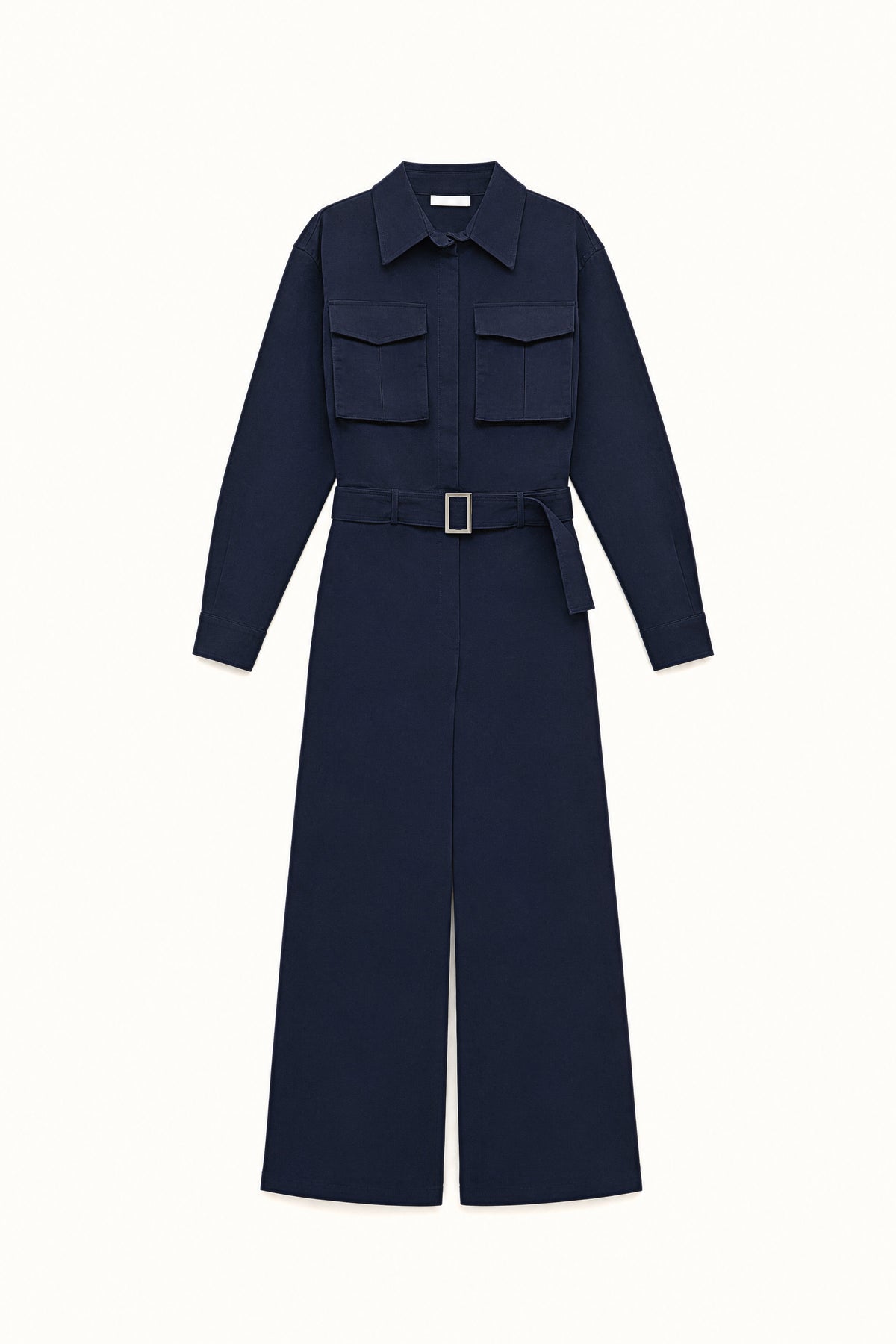 Long sleeve Jumpsuit with belt Baroc Boutique DARK BLUE / Medium