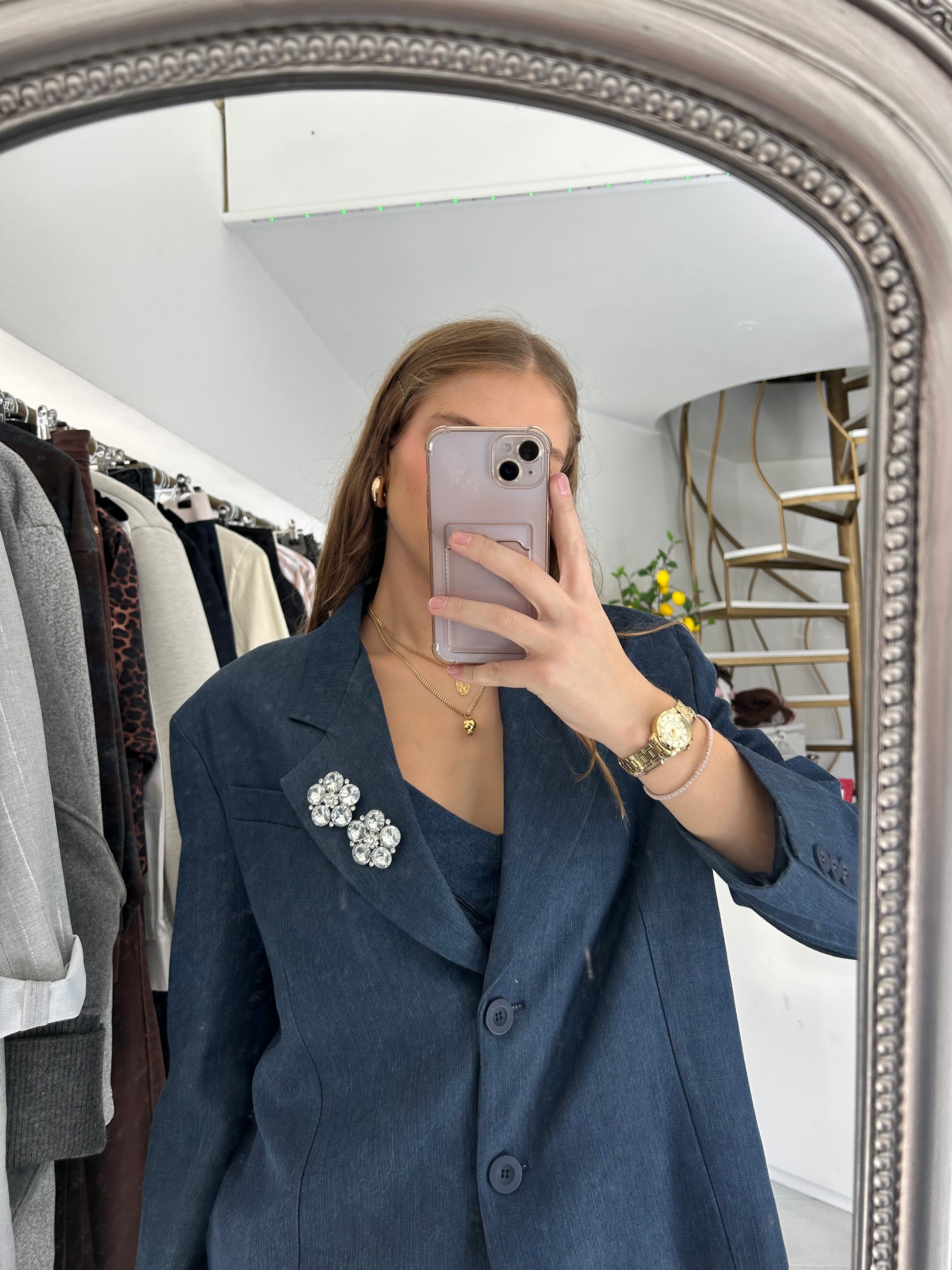 Dark blue wide leg pants Baroc Boutique