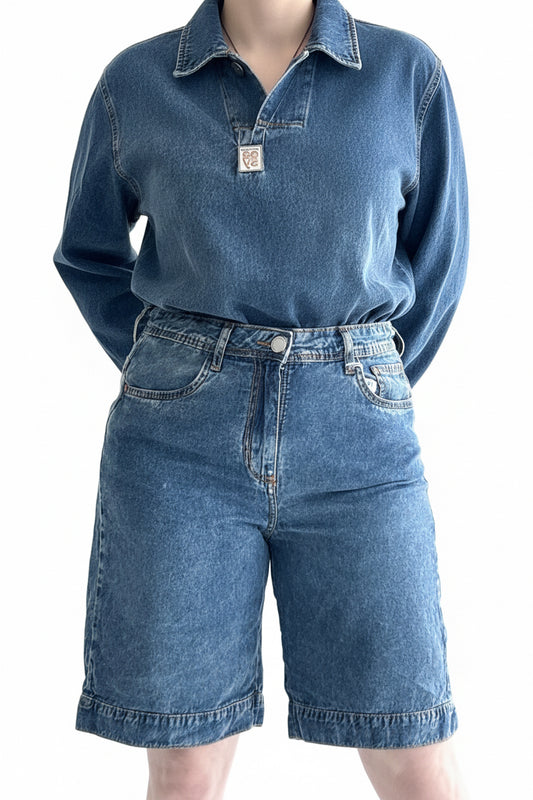Denim bermuda short Baroc Boutique