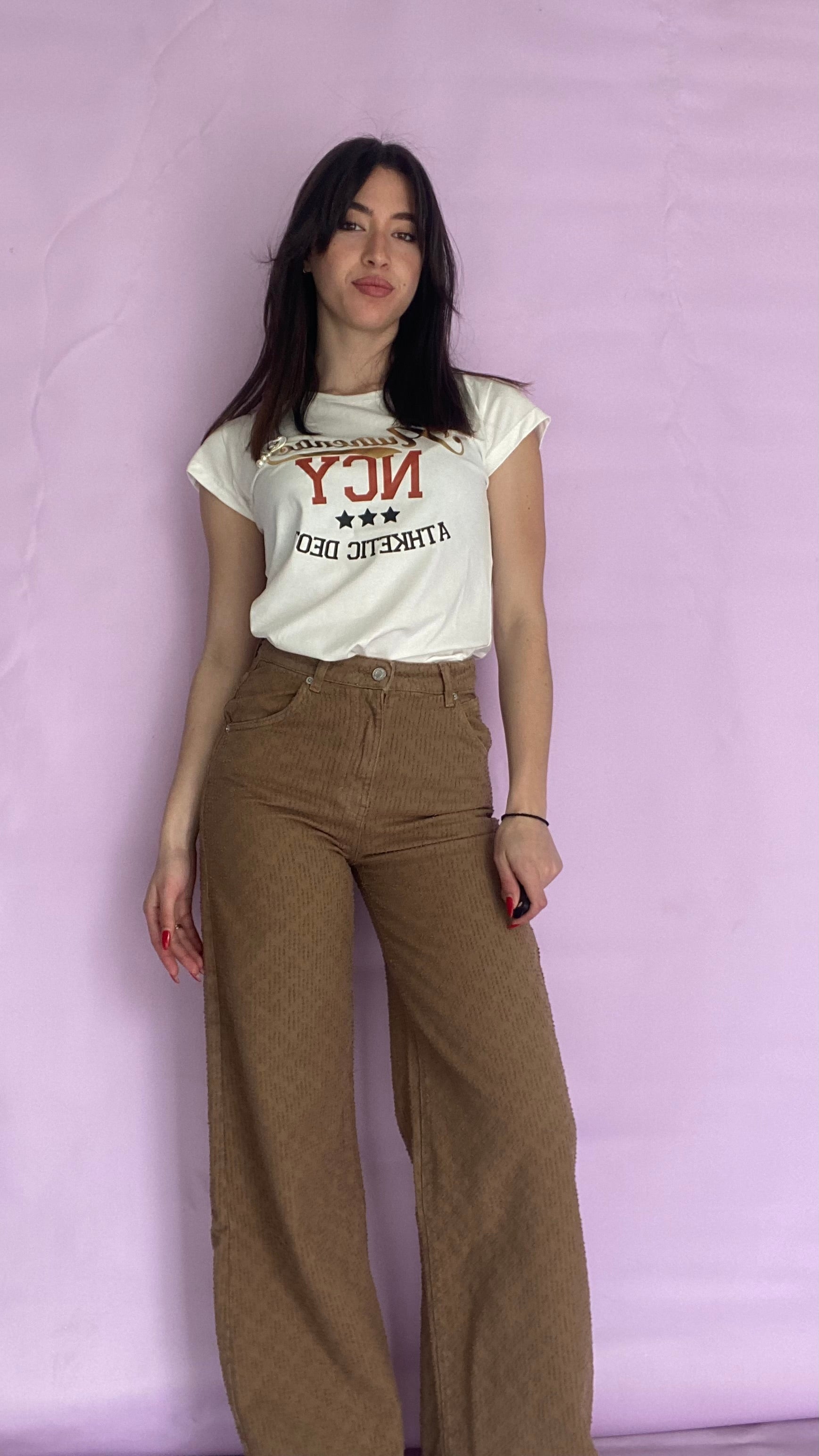 Denim colored trouser Baroc Boutique