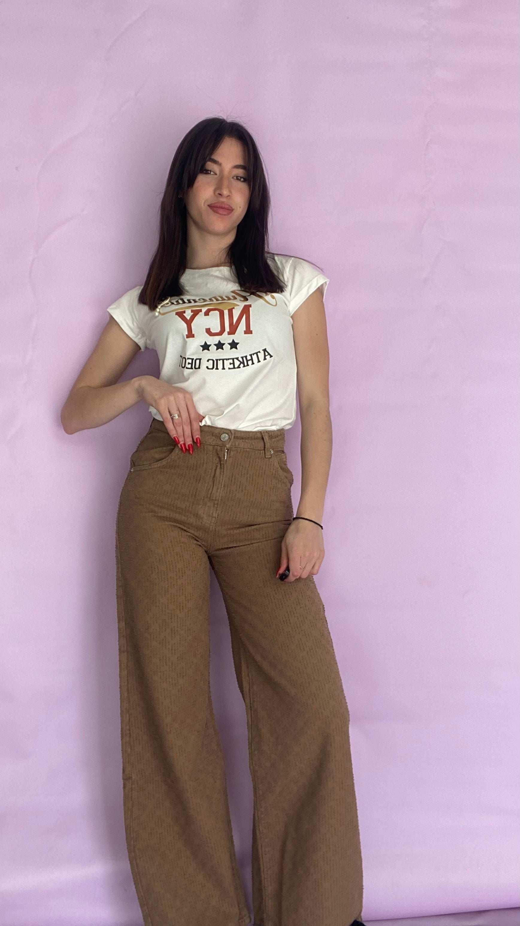 Denim colored trouser Baroc Boutique