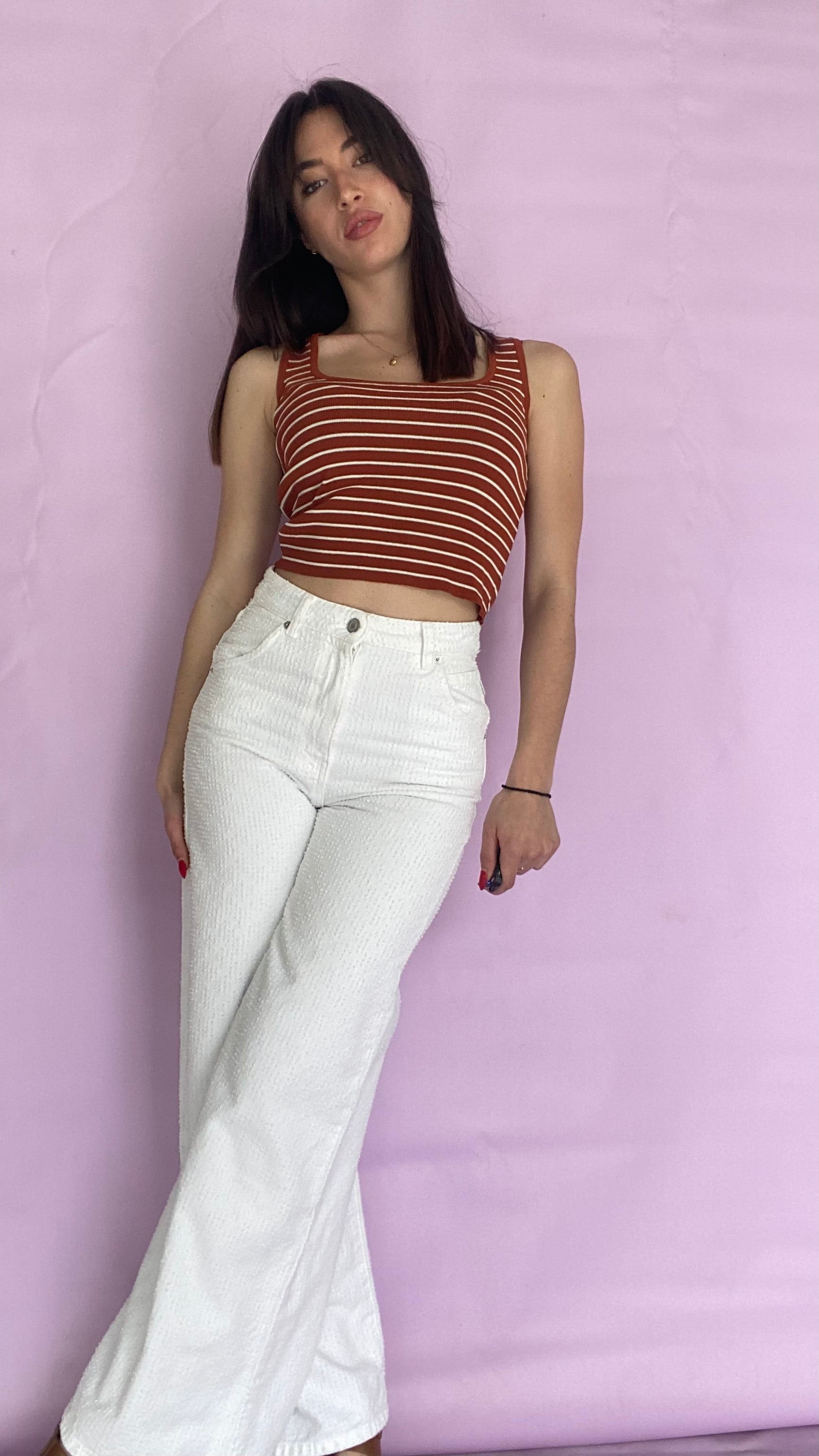 Denim colored trouser Baroc Boutique