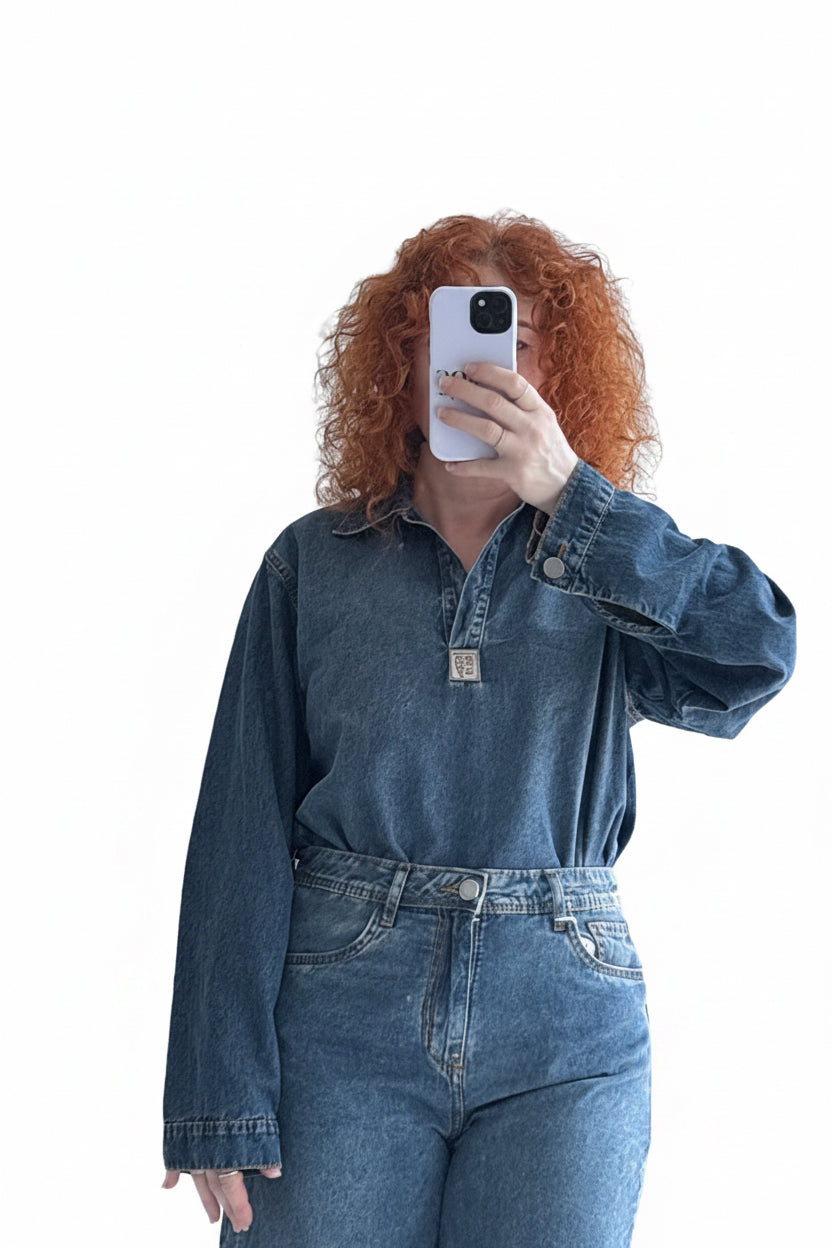 Denim long sleeve shirt Baroc Boutique