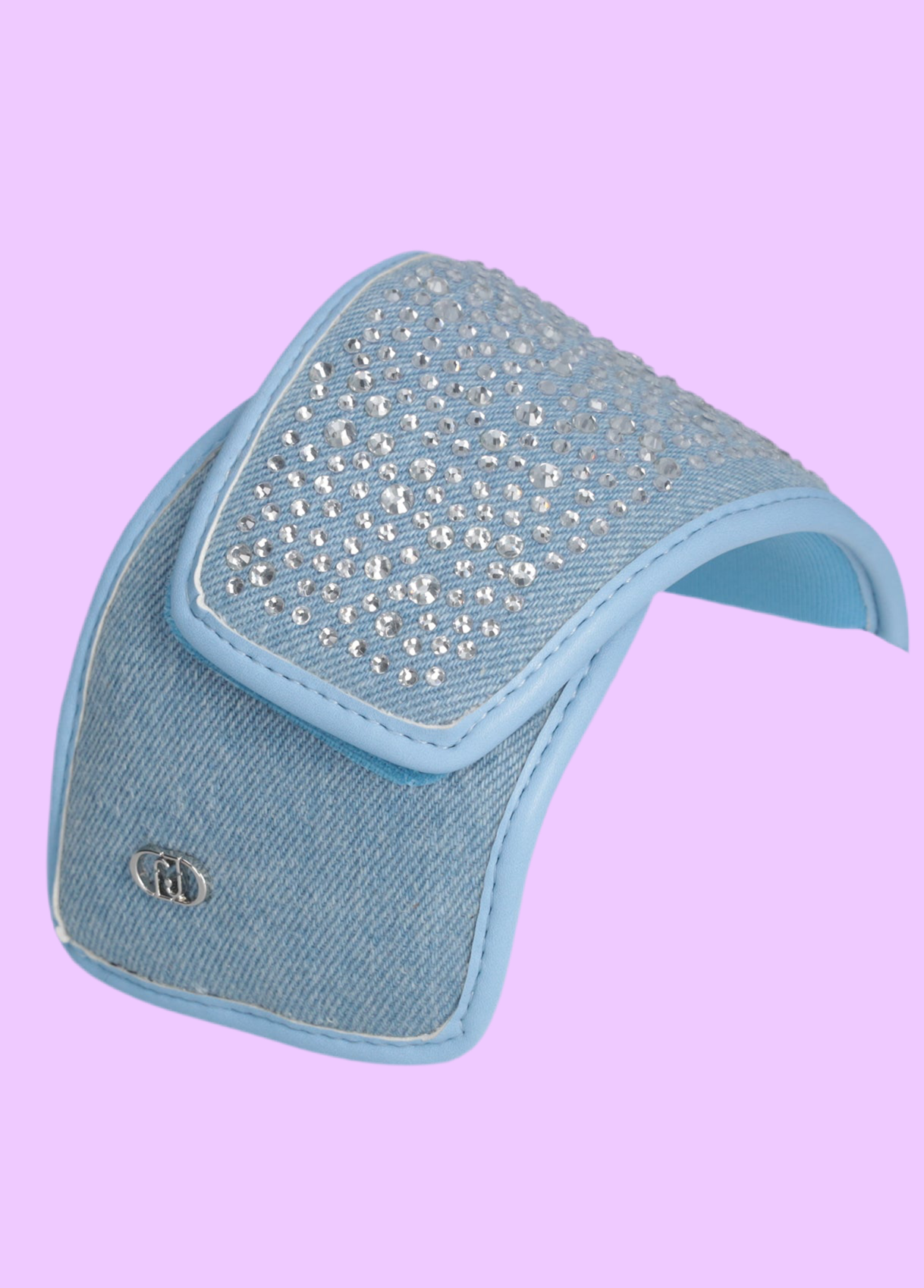Denim platform sandals with rhinestones Baroc Boutique