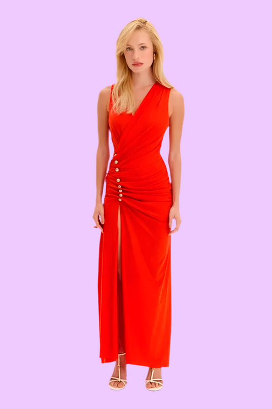 Divine V-neck long dress Baroc Boutique