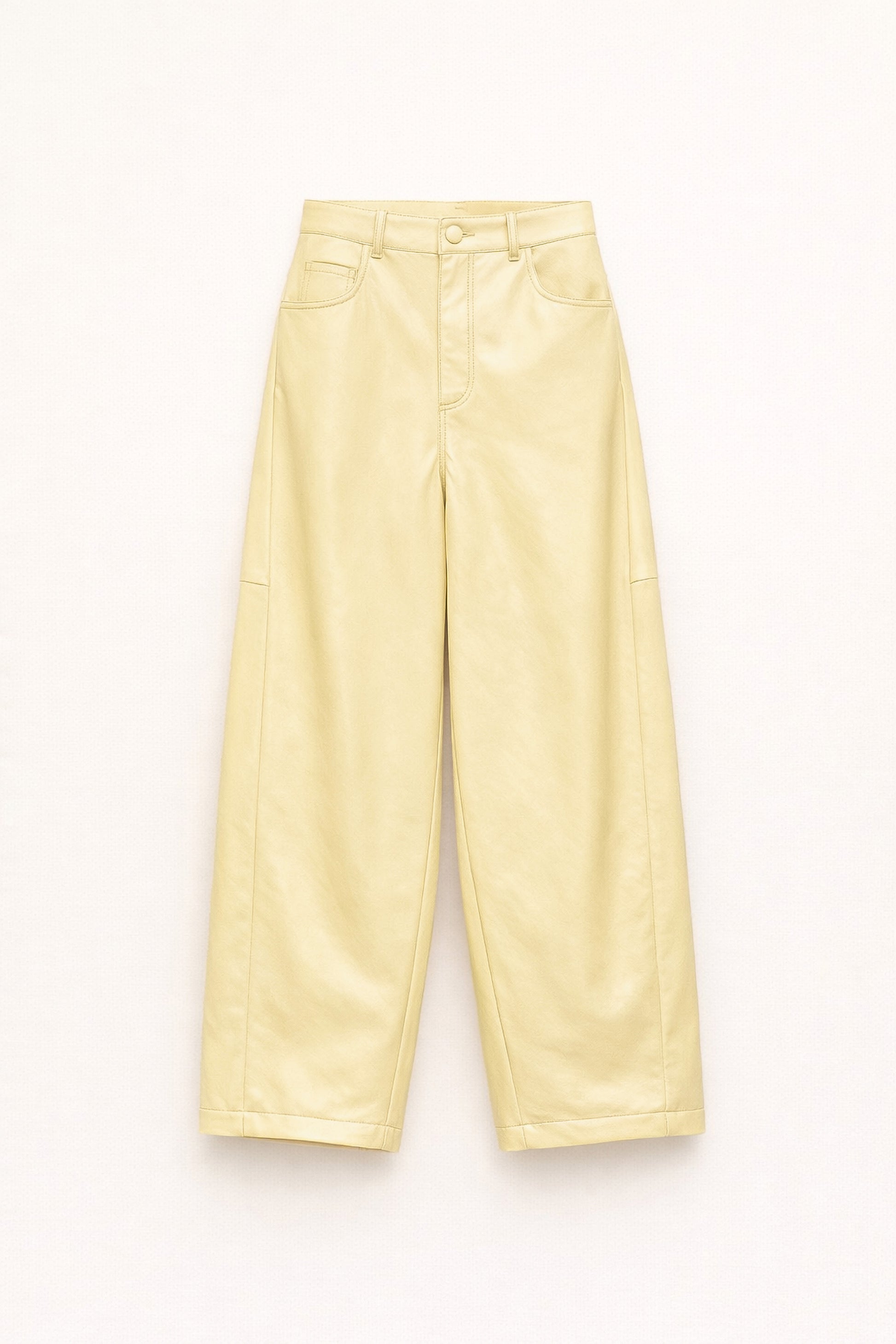 Eco leather straight line pants Baroc Boutique